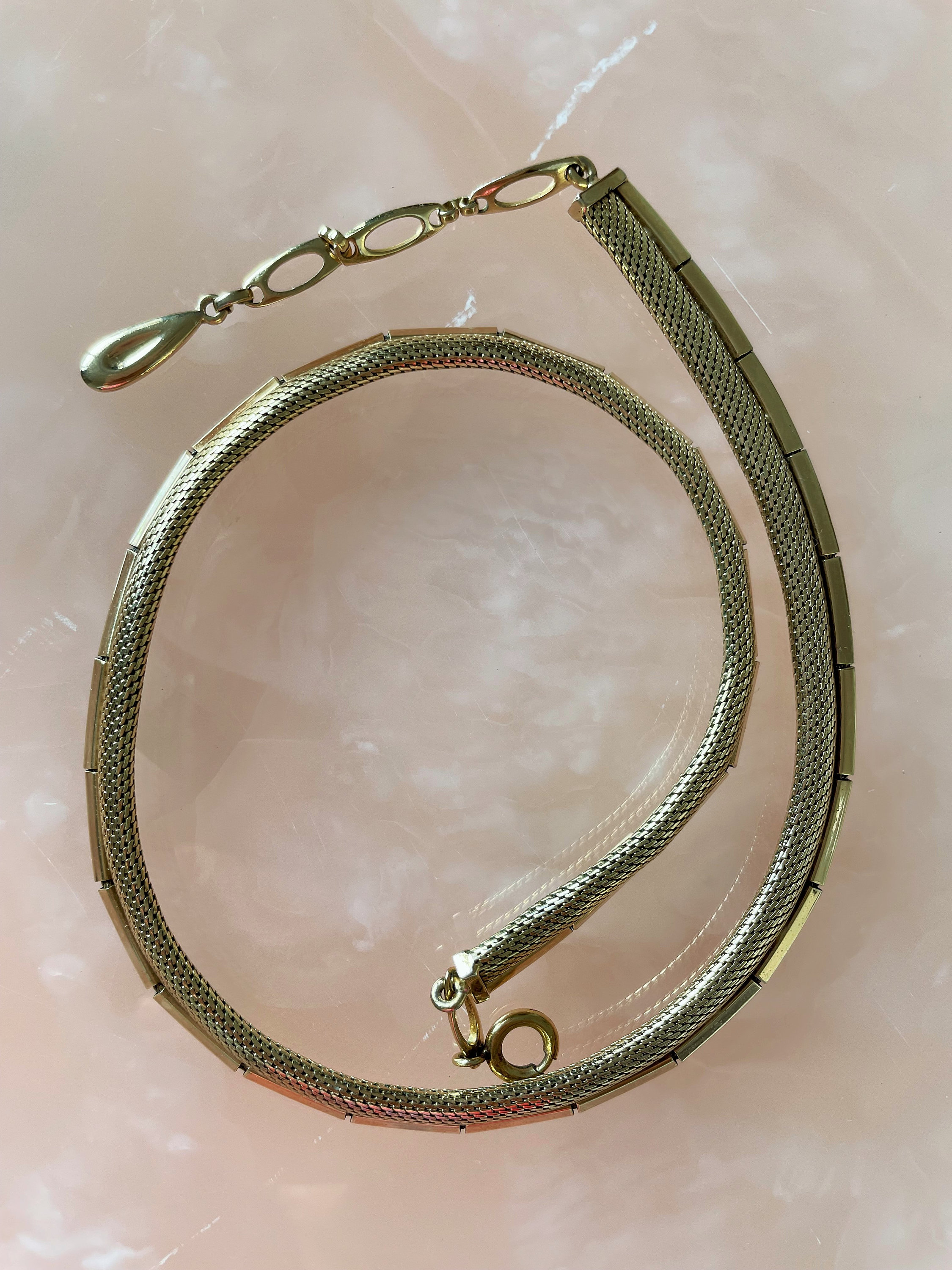 Collier Vintage Chaîne Argenté Signé GROSSE GERMANY 1969 - Long, Occasion En Bon état