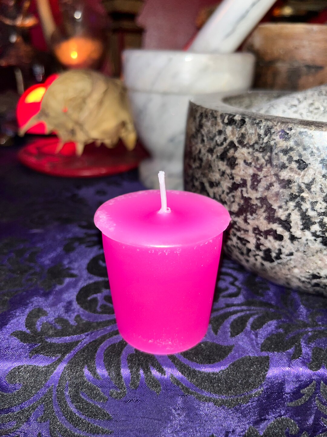Hot Pink Votive Candles Etsy