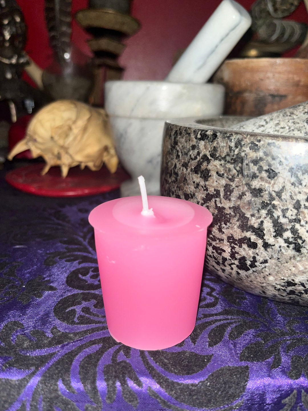 Pink Votive Candles Etsy