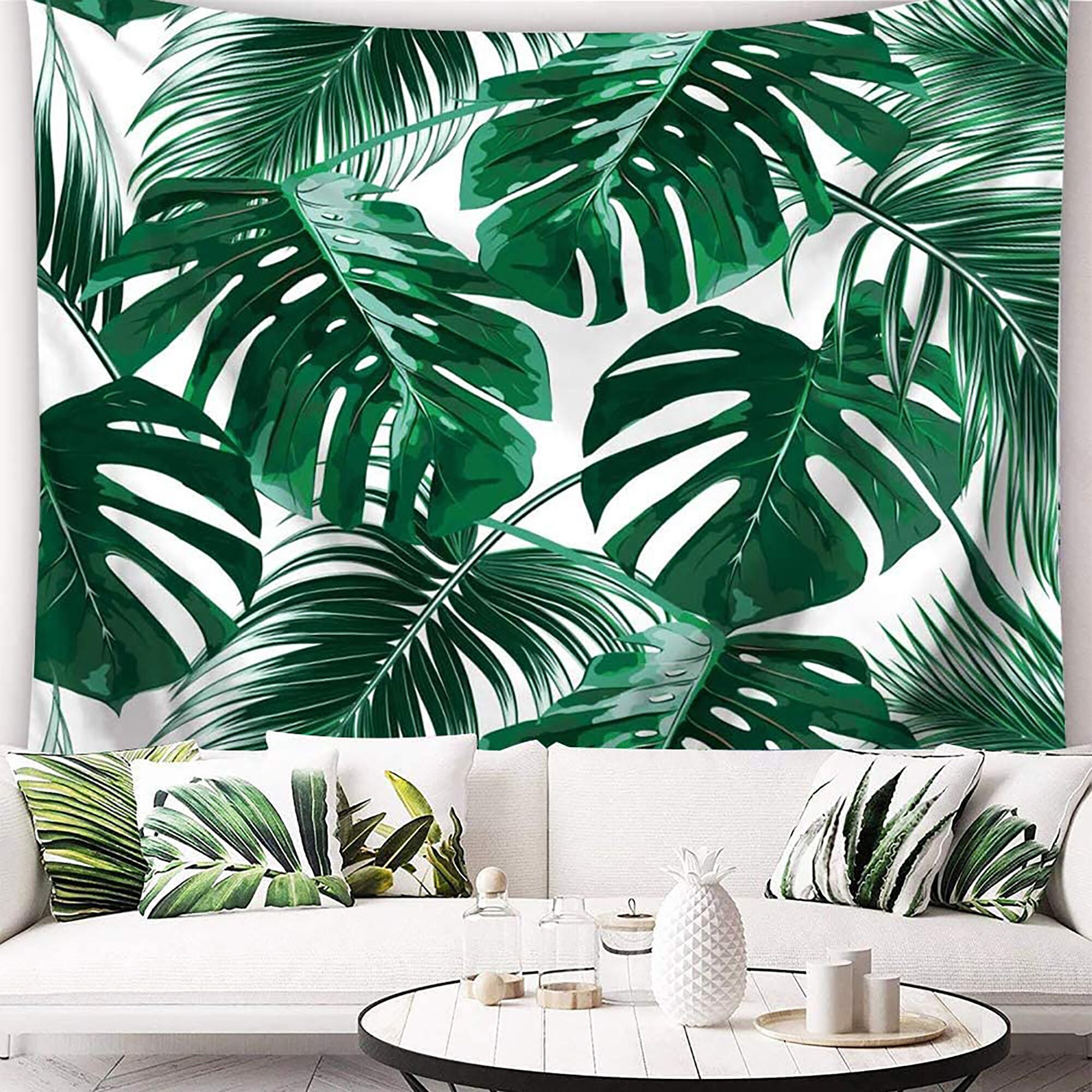 Grüne Pflanze Wandteppich botanische Druck Natur | Etsy