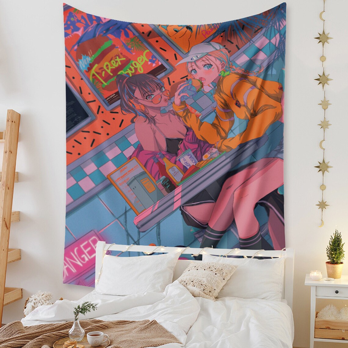 Anime Girl Tapestry Sexy Girl Kawaii Tapestry Girl Tapestry Etsy