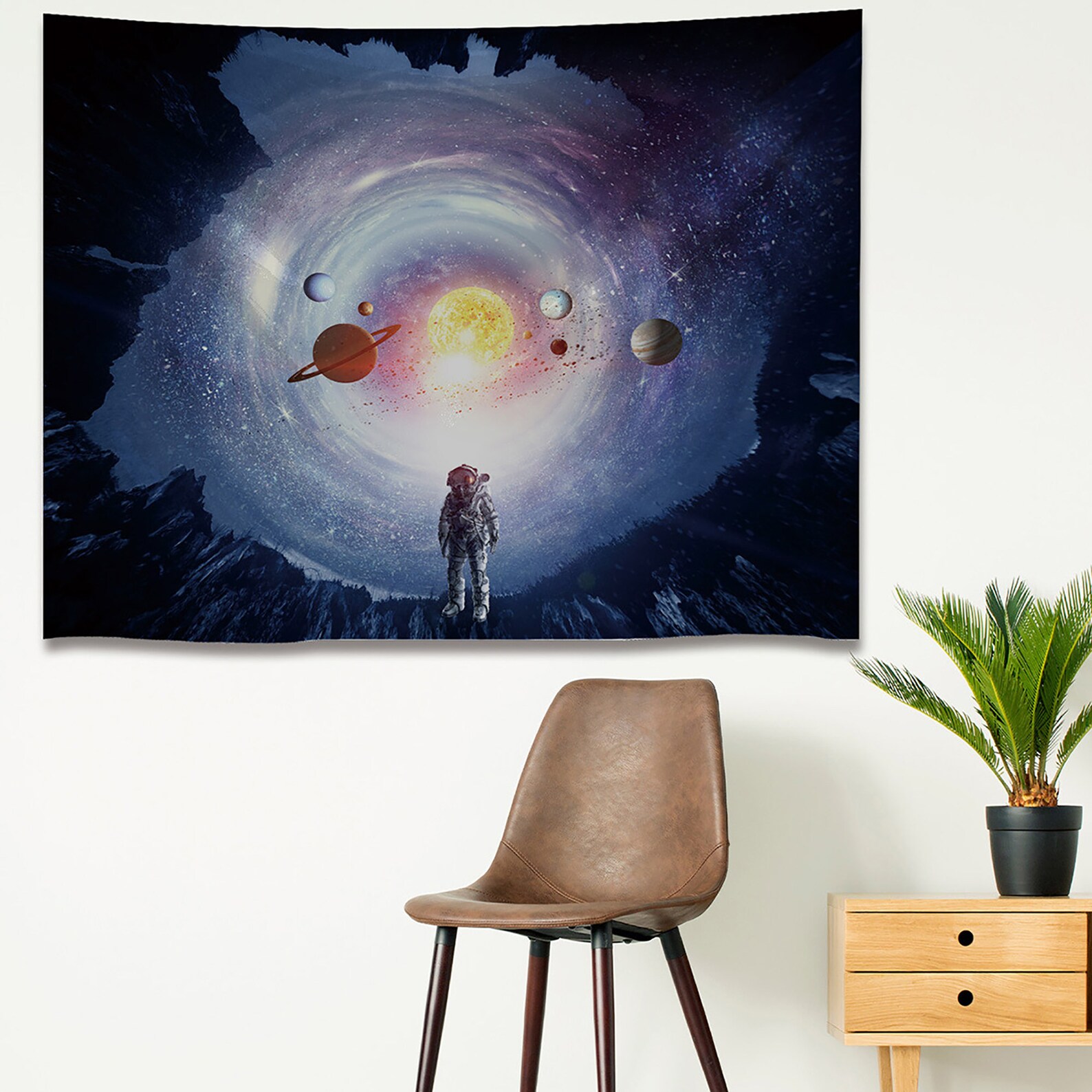 Astronautas y el universo Tapestry sistema solar colgante de Etsy