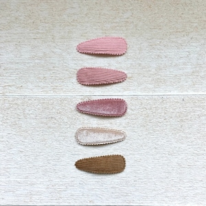 Velvet Snap Clip Set: No-Slip Baby Hair Barrettes (50mm)