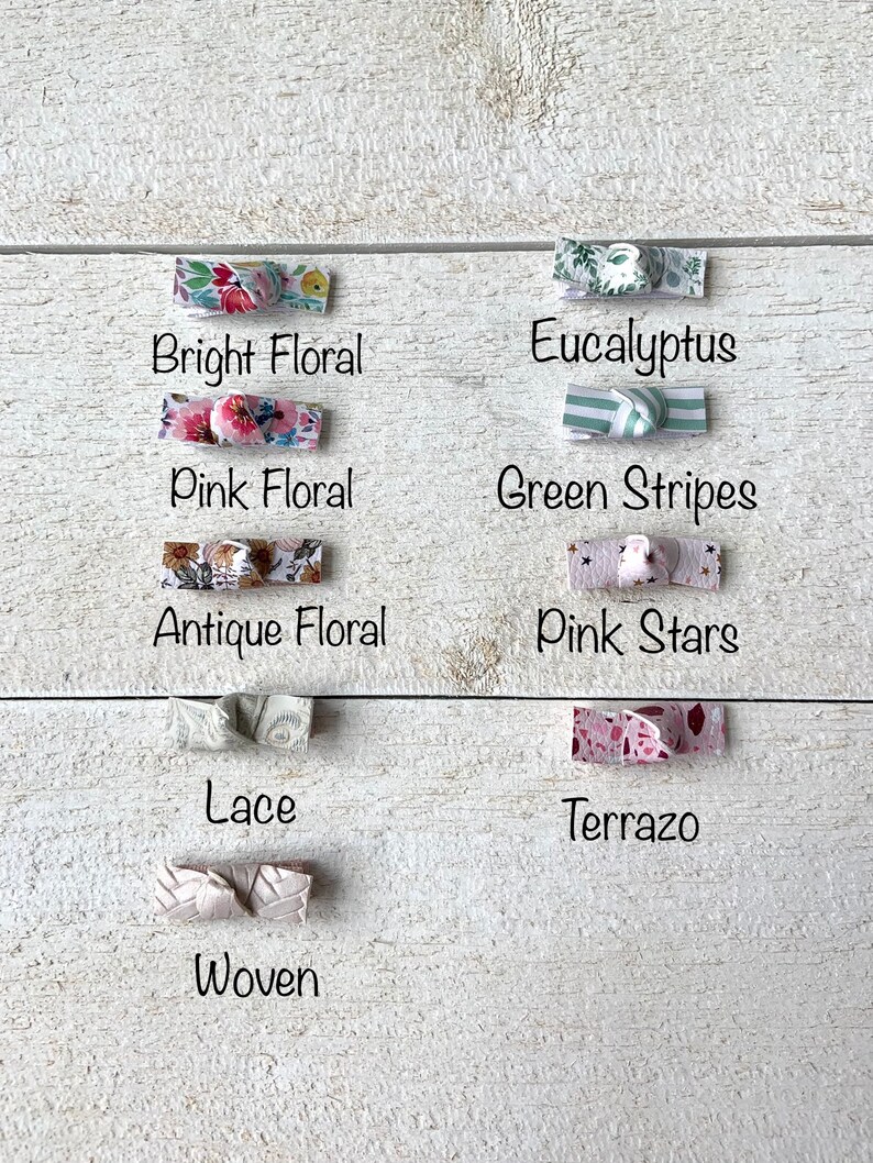 Small Fully Lined Barrettes Baby Barrettes Toddler Etsy