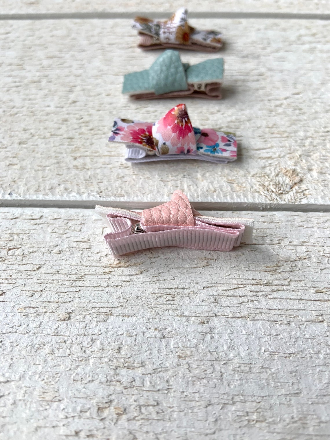 Small Fully Lined Barrettes Baby Barrettes Toddler Etsy