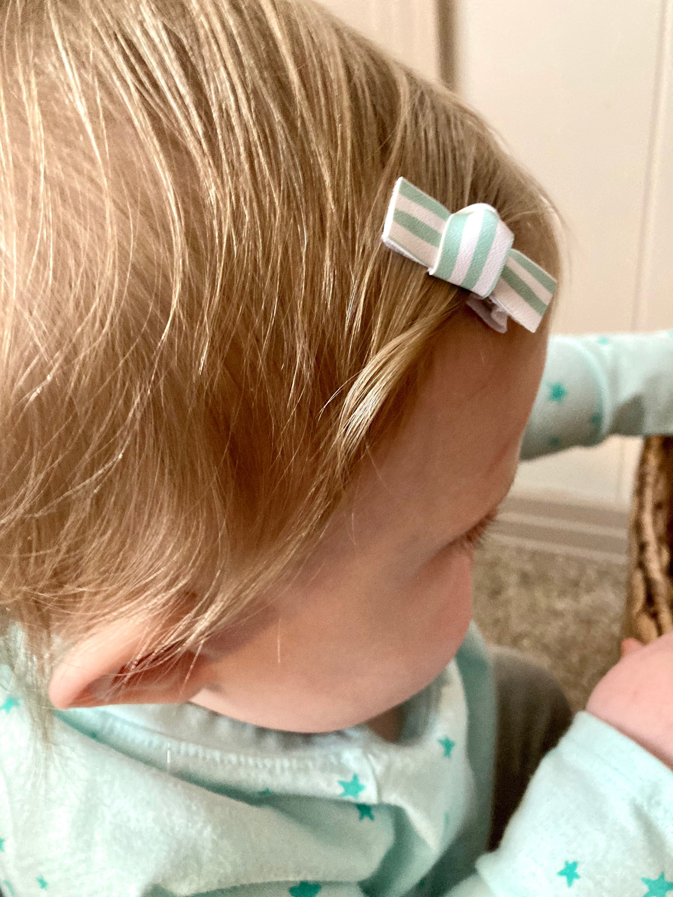 Small Fully Lined Barrettes Baby Barrettes Toddler Etsy