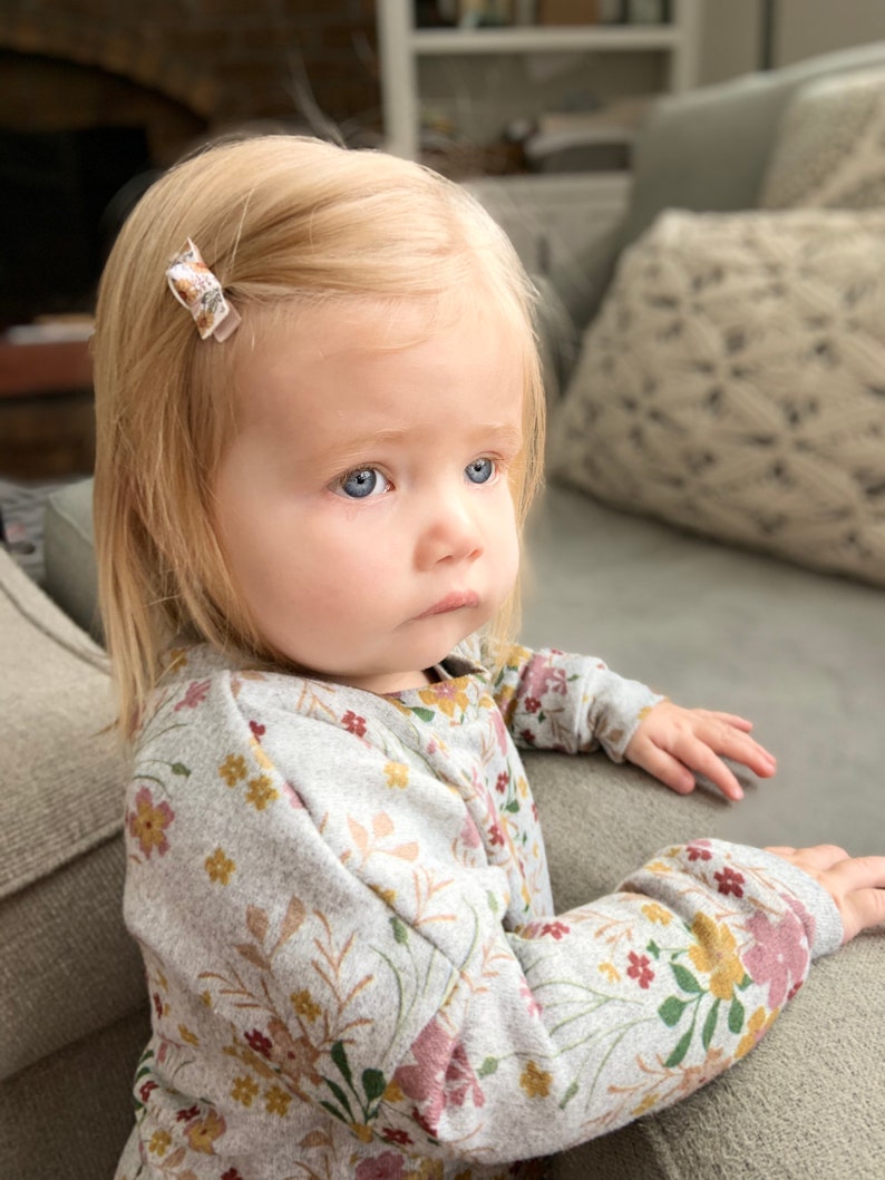 Small Fully Lined Barrettes Baby Barrettes Toddler Etsy