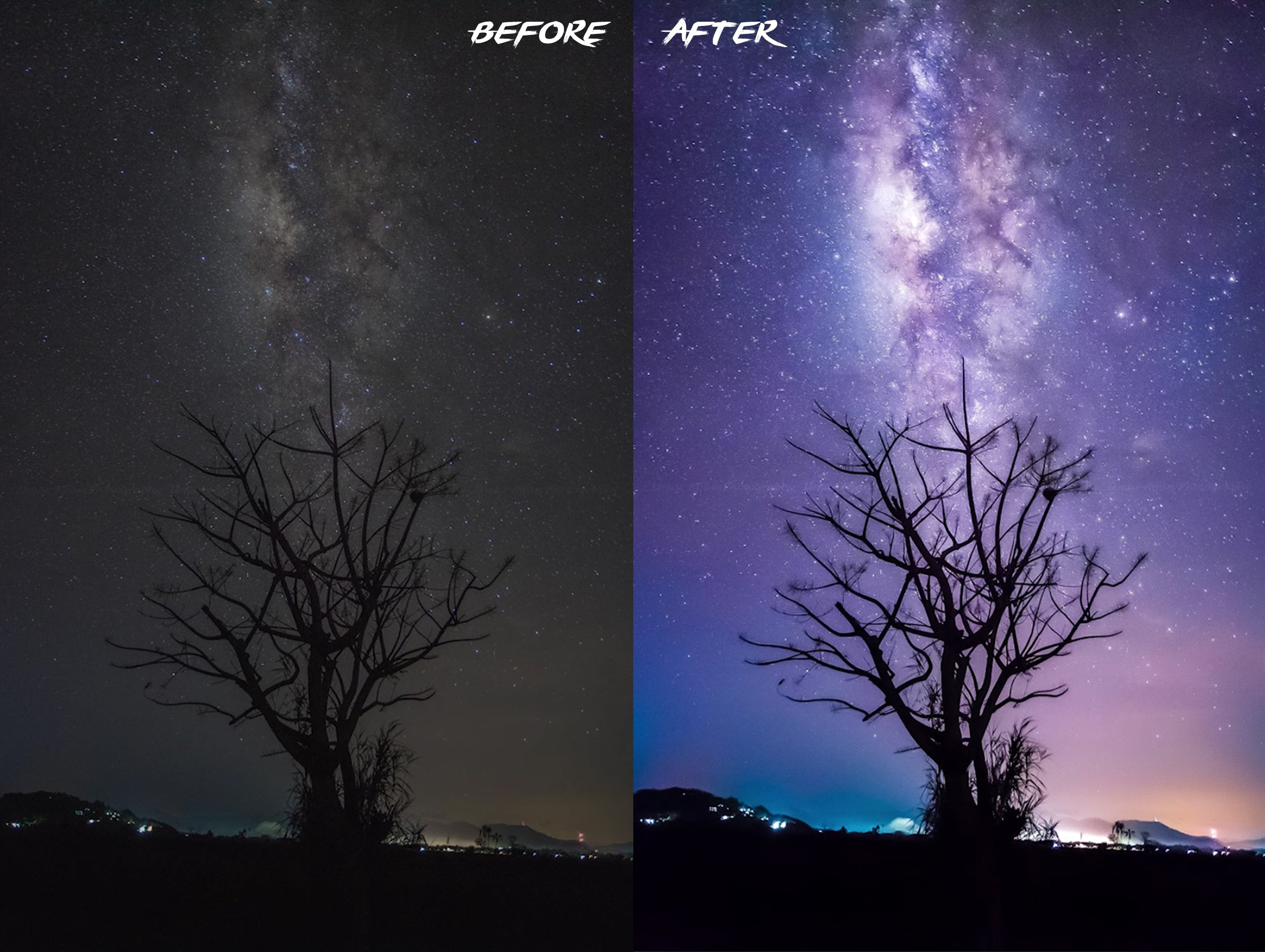 Night Sky Lightroom Preset Astrophotography Preset Lightroom Etsy