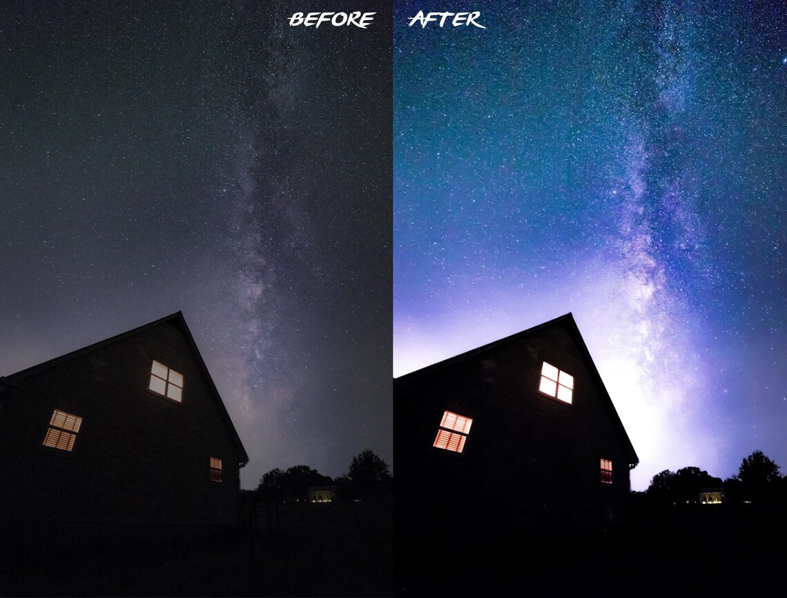 Night Sky Lightroom Preset Astrophotography Preset Lightroom Etsy