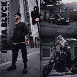 5 Insta BLVCK presets, Lightroom presets, Black preset, Blvck Paris preset, Dark presets, Moody presets, Instagram presets, Preset lightroom
