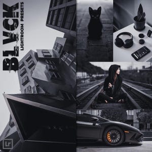 5 BLVCK presets, Lightroom presets, Black preset, Dark presets, Moody preset, Blvck paris, Preset Lightroom, Instagram presets, Film presets