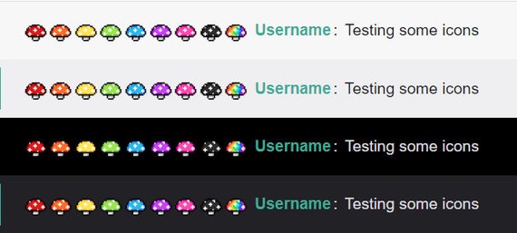 Twitch Subscriber 8-Bit Mushroom Badges | Pixel Art