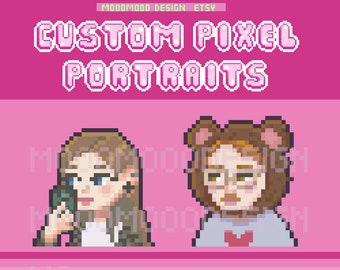 Custom 8-Bit Pixel Art Portrait, Social Media Avatar (Digital Download)