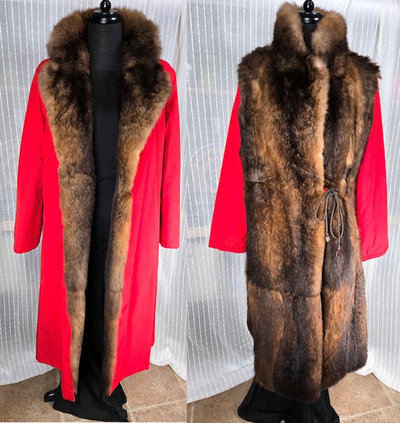 Cappotto di pelliccia vintage Pelliccia di opossum marrone