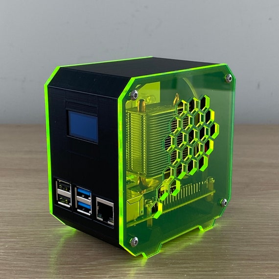 Glow Edition Boîtier pour ordinateur de bureau Raspberry Pi 4B