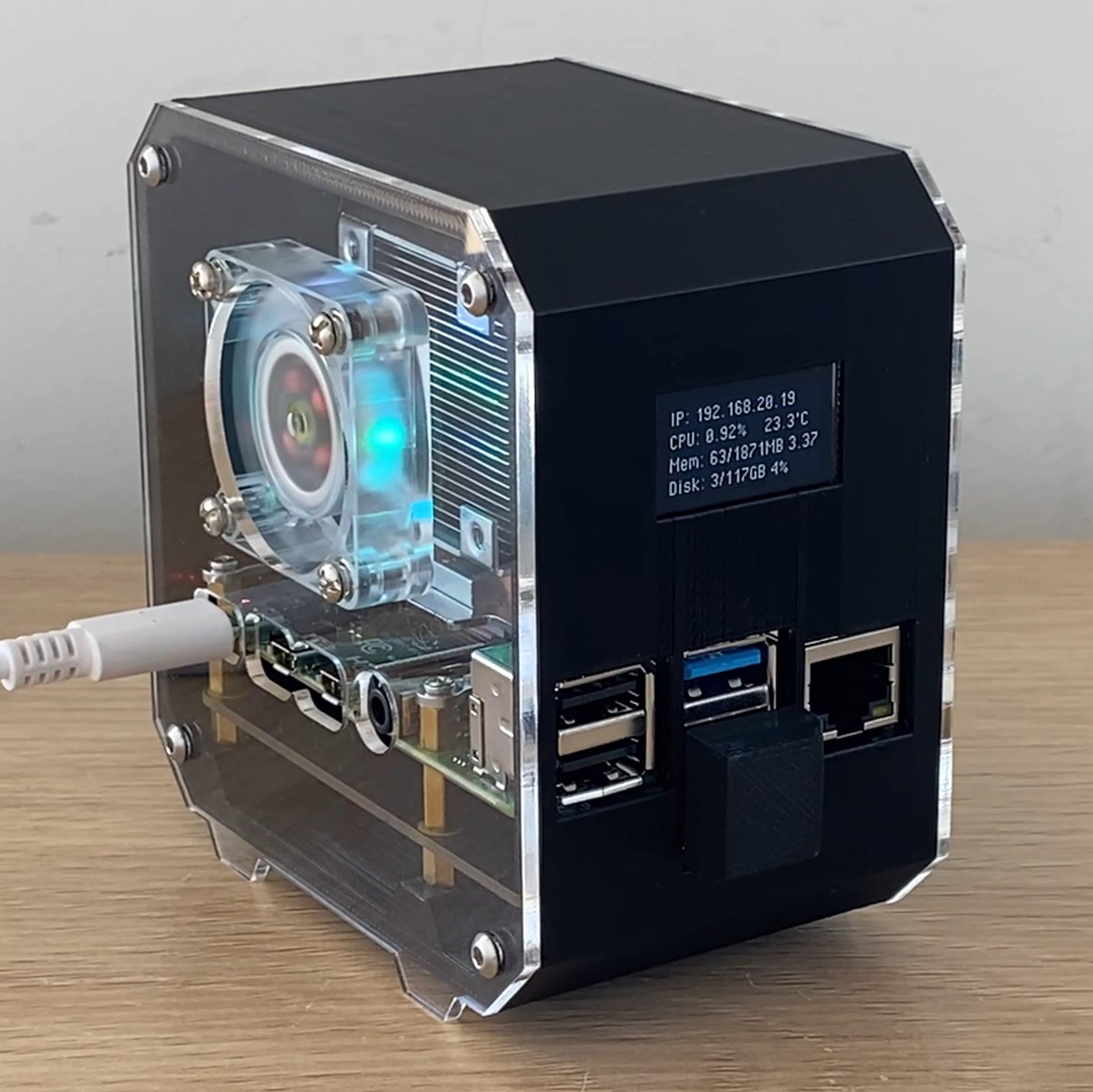 Raspberry pi case with ssd