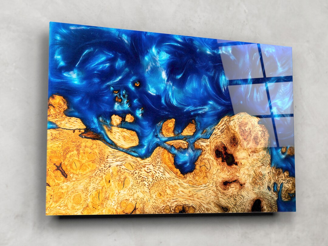 Stained Glass Tempered Glass Printing Wall Art Modern Wall Etsy