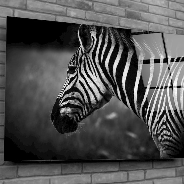 Zebra Print Glass Etsy