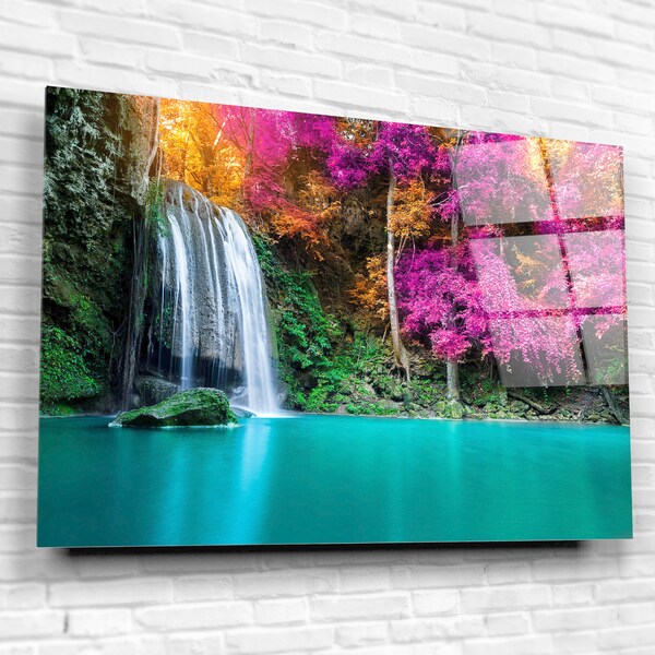 Waterfall Glass Wall - Etsy