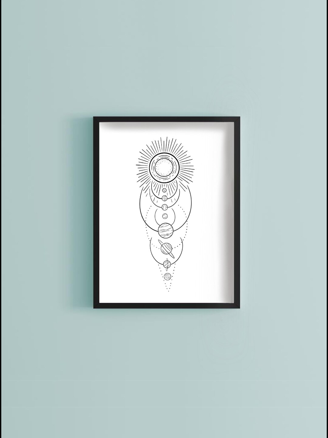 Solar System Minimalist - Art Print 8 X 11 - Wall Decor - Etsy