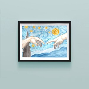 Starry Creation - Art Print 8 x 11 - Wall Decor