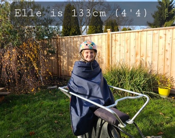 The Taller Wren - Waterproof, Fleece Lined Attachable Blankets for your Cargo Bike kids.  (USA tariffs not included)