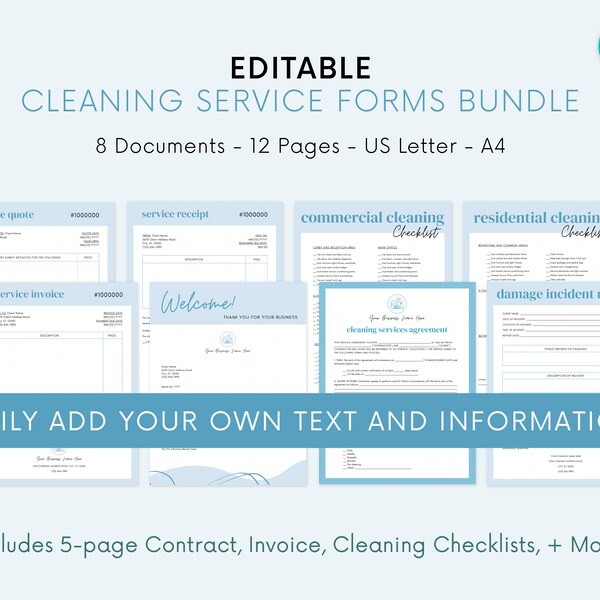 Cleaning Lady Contract Etsy