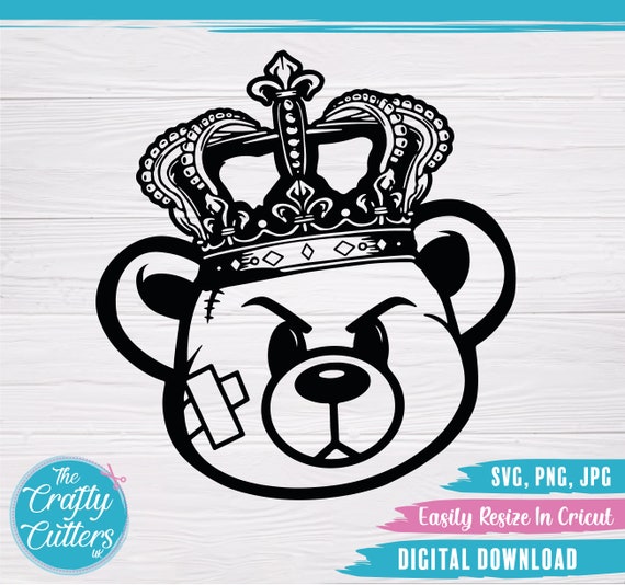 Teddy Bear King SVG Gangster Bear SVG Cutting File Digital 