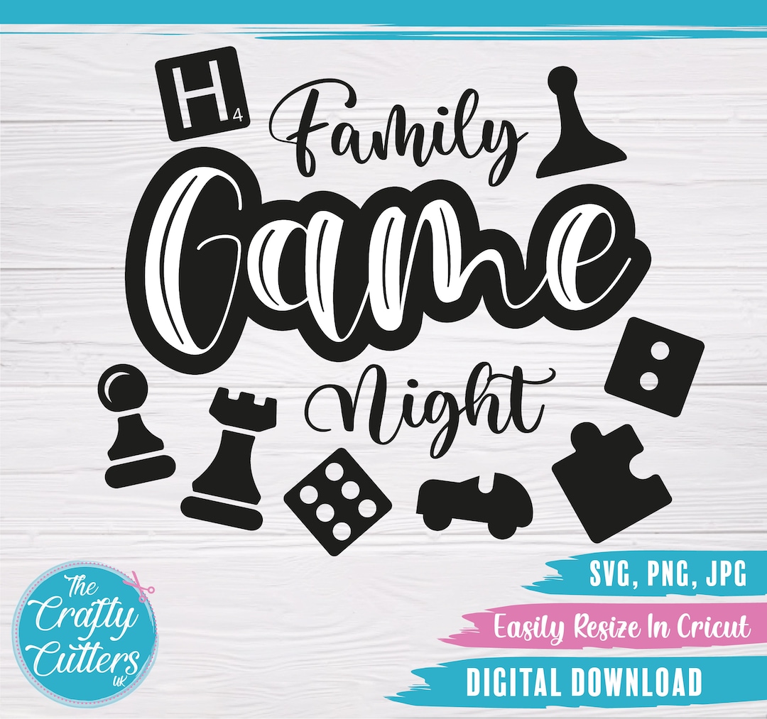 Family Game Night SVG, SVG Cutting File, Game Night, Digital Download