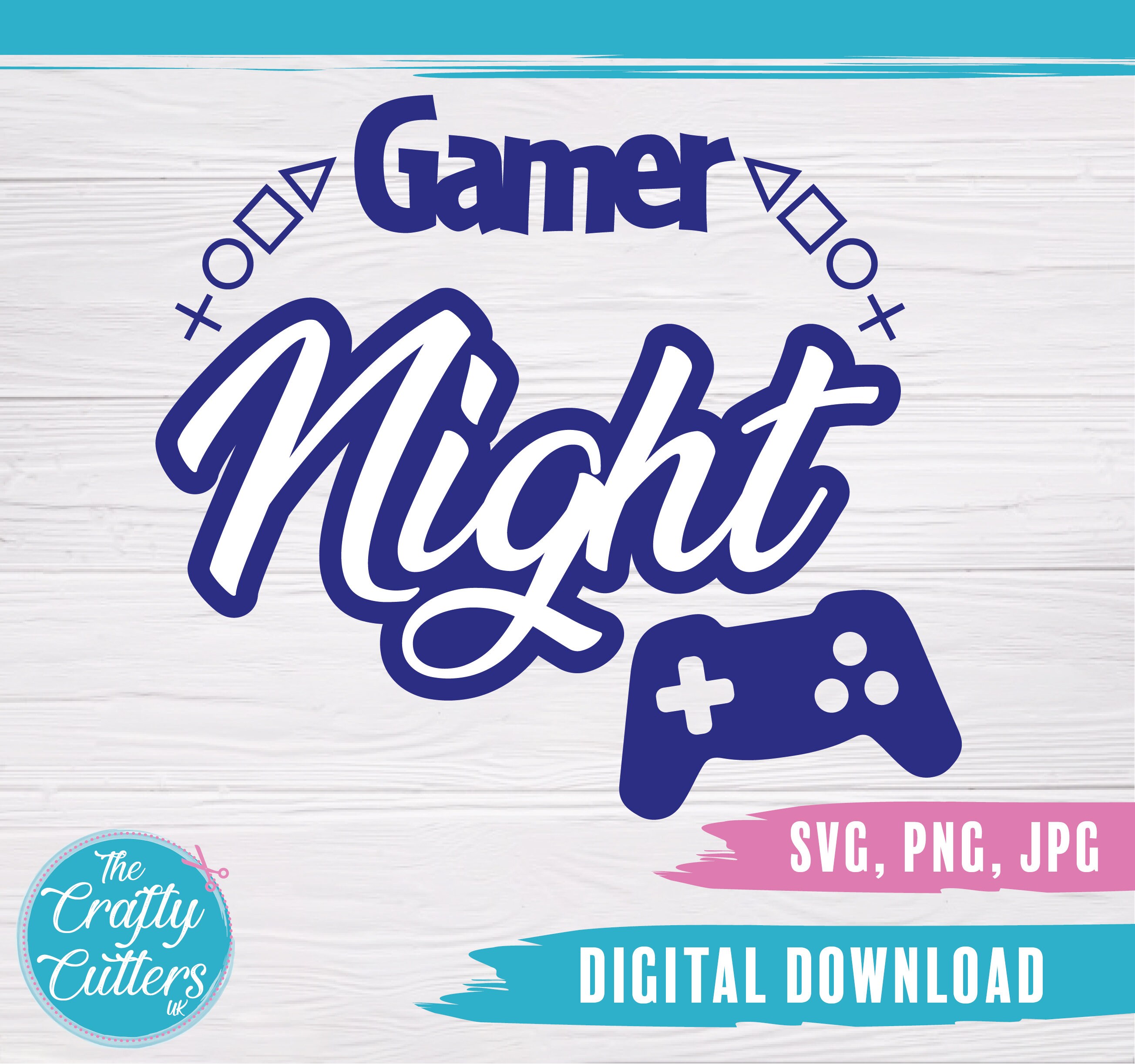 Gamer Night SVG SVG Cutting File Game Night Digital File | Etsy