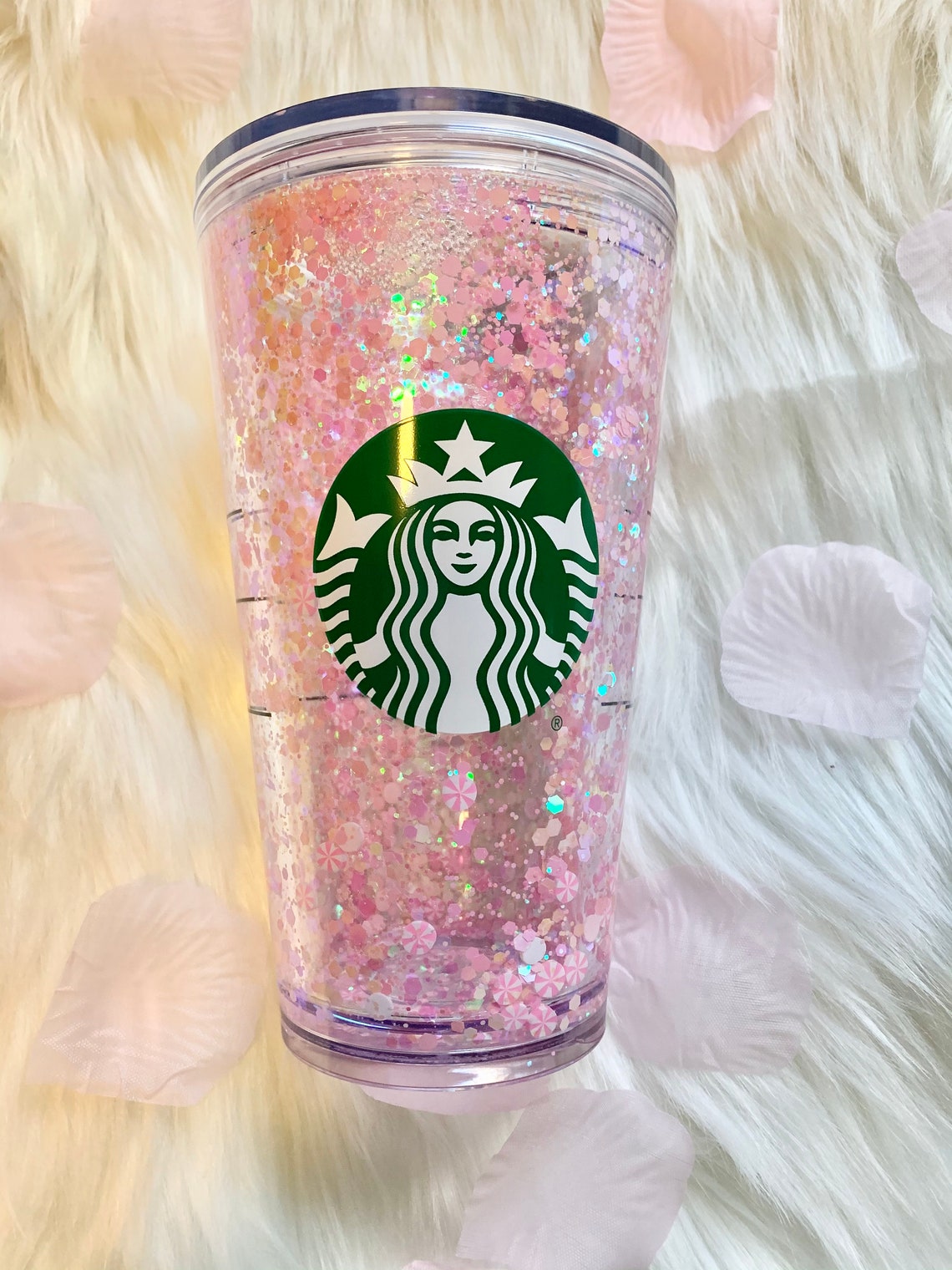 Candy Pink Glitter Starbucks Tumbler Starbucks Snowglobe | Etsy
