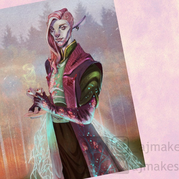 Caduceus Clay Fan Art Print, Critical Role Fan Art Print