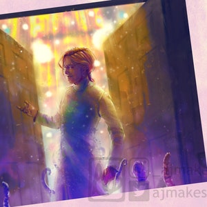 Caleb Widogast Fan Art Print, Critical Role Fan Art Wall Decor, Critical Role Caleb Art, Widogast&#39;s Nascent Nine-Sided Tower Fan Art