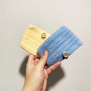 Handmade Crochet Mini Cardholder-Card Case-Flower Cardholde-Crochet Purse-Crochet Knitted Coin Purse-Cafe/Gift Card Holder-Cute Pouch