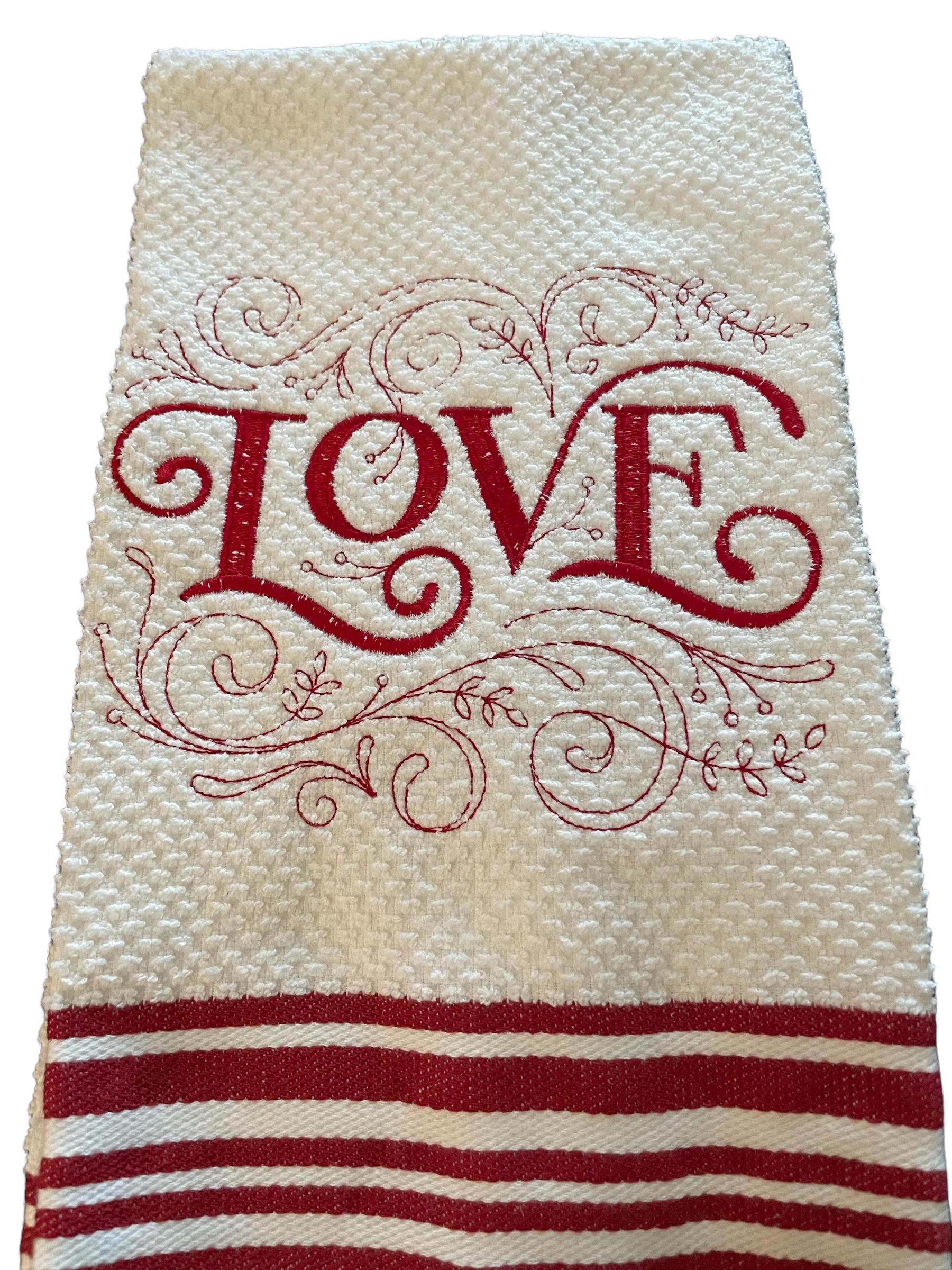 Kitchen Towel, New Embroidered