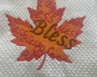 Thankgiving Embroidery Kitchen Towels, Kitchen Towels, Embroidery Kitchen Towels, Thanksgiving