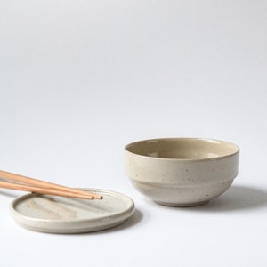 Small bowl | natural colored speckled | Sushi bowl | Ceramic bowl without/with lid | Bowls for dips | Gift | Housewarming gift