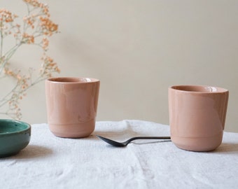 Cortado Mug | dusky pink | modern stoneware | Dishes handmade in Germany