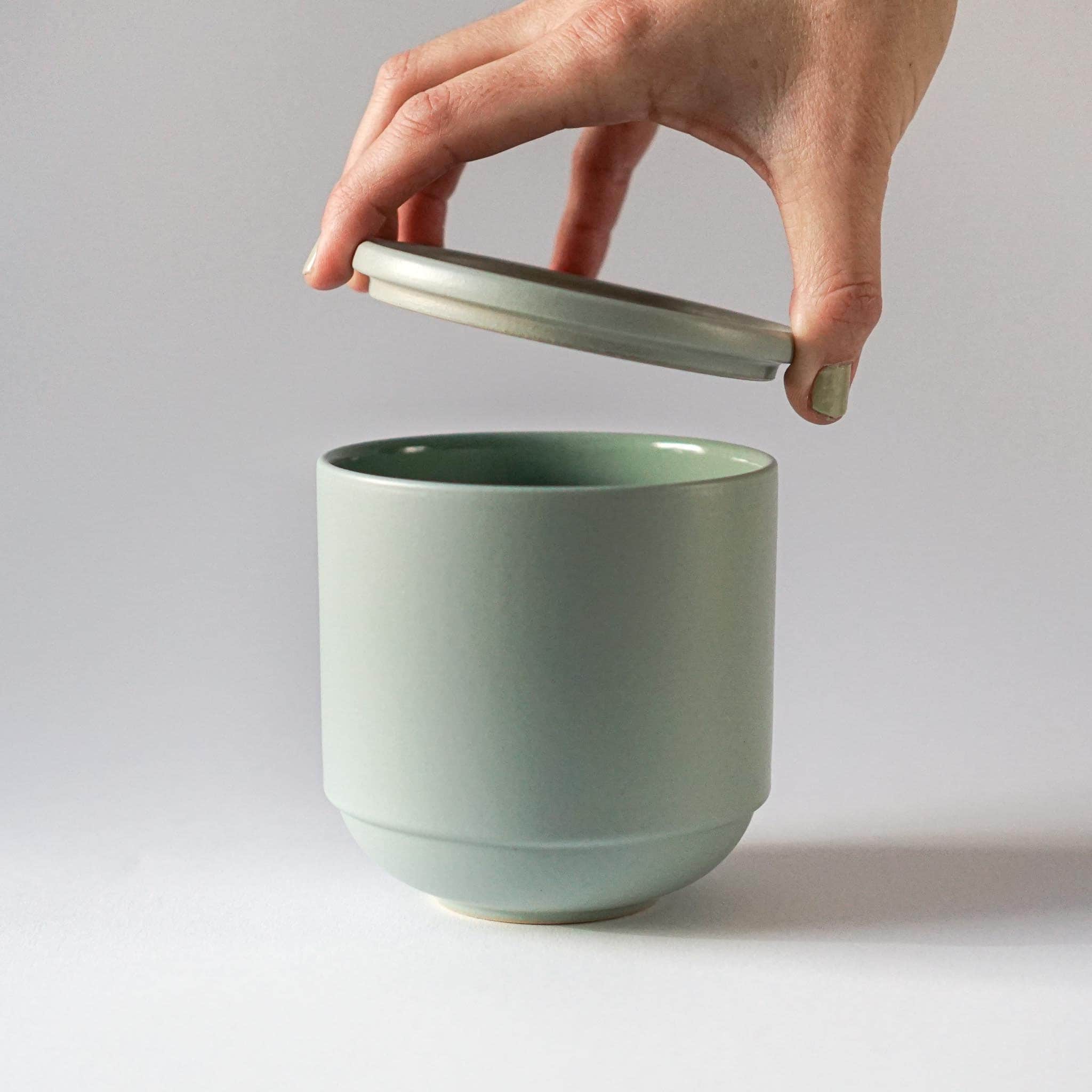 Large Cup/bowl Matt Green 500ml Coffee Mug Ceramic Tableware Handmade  Pottery Made in Germany 