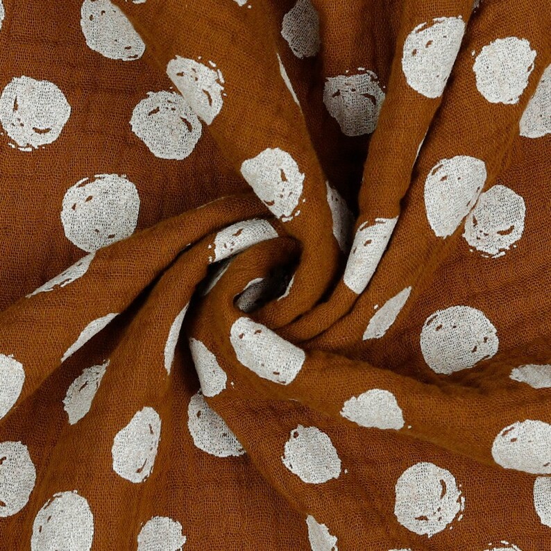 Musselin Stoff organic Cotton Polka Dots Stoffe ab 50 cm - Etsy.de