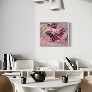 PINK CHICKEN, acrylic art on canvas, hand painted