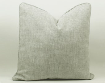 Housse d’oreiller en tissu de lin gris-vert clair de haute qualité, oreiller jetable, housse d’oreiller texturée, intérieur-extérieur, oreiller cadeau18x18 20x20 22x22 24x24