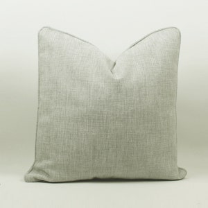 High Quality Light Gray-Green Linen Fabric Pillow Cover,Throw Pillow,Textured Pillow Cover,Indoor-Outdoor,Gift Pillow18x18 20x20 22x22 24x24