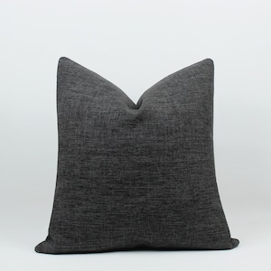 Quality Anthracite Gray Linen Fabric Pillow Cover,Throw Pillow,Indoor-Outdoor,Gift Pillow 18x18 20x20 22x22 24x24,Couch Sofa Pillow Case