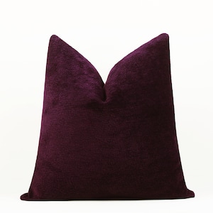 Purple Velvet Pillow Cover,Purple Velvet Fabric Throw Pillow,Textured Pillow Case, Couch Pillow, 20x20 22x22 24x24 Gift Pillow