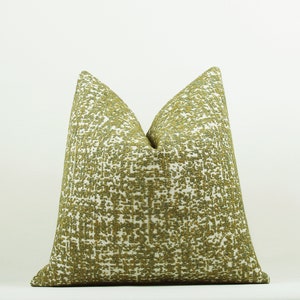 Mustard Green Pillow Cover, Velvet Fabric Throw Pillow Cover,Green Textured Pillow Cover Cushion Case 16x16 18x18 18x20 20x20 22x22 24x24