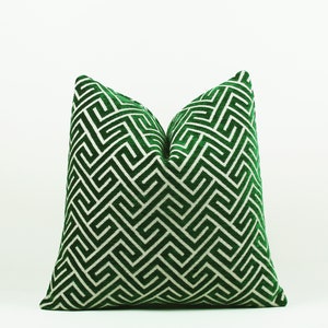 Federa per cuscino moderna in velluto verde, cuscino decorativo in velluto verde-crema, federa testurizzata, cuscino per divano, cuscino regalo 20x20 22x22 24x24