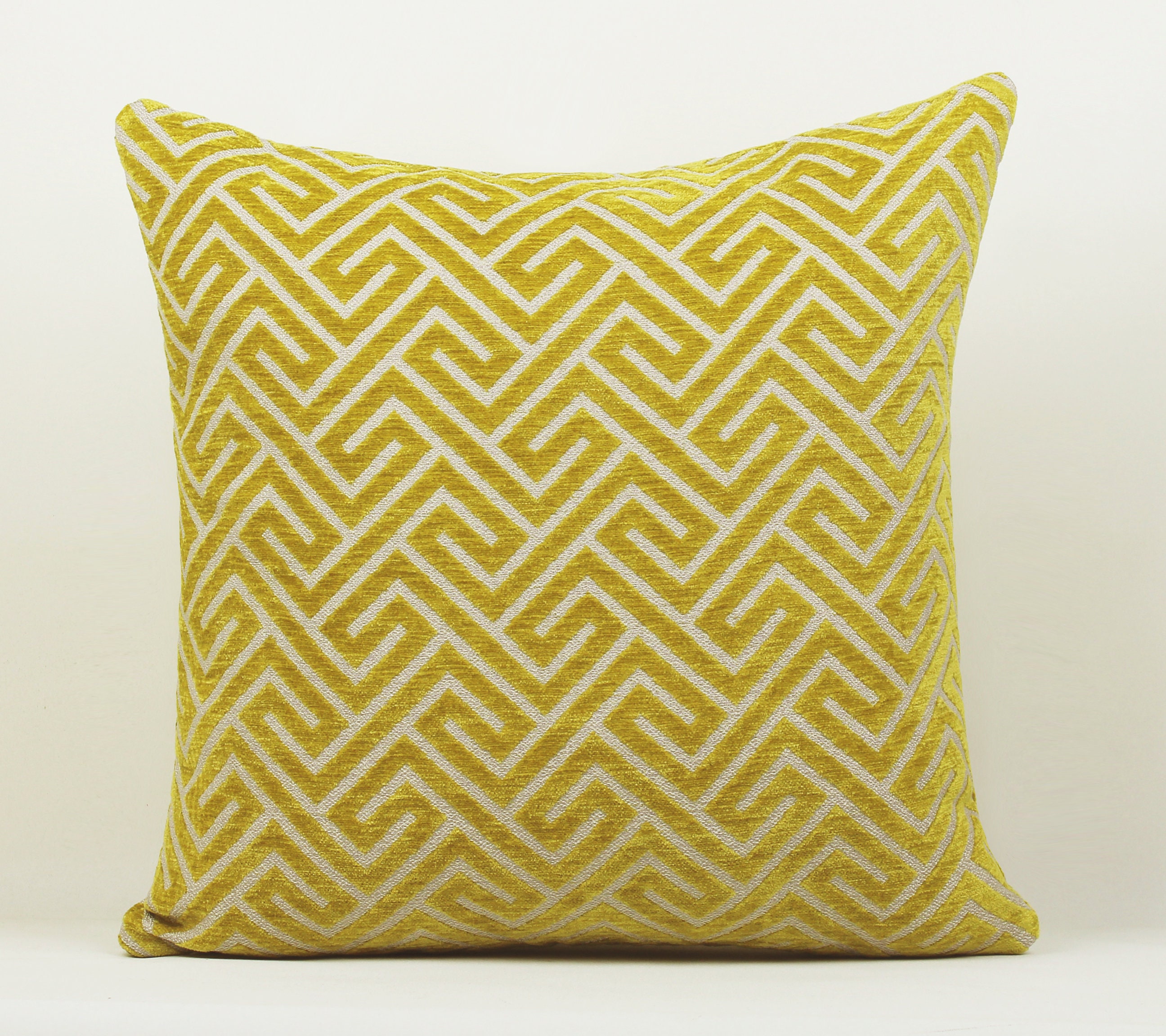 Modern Yellow Velvet Pillow Cover,yellowcream Velvet Fabric Throw