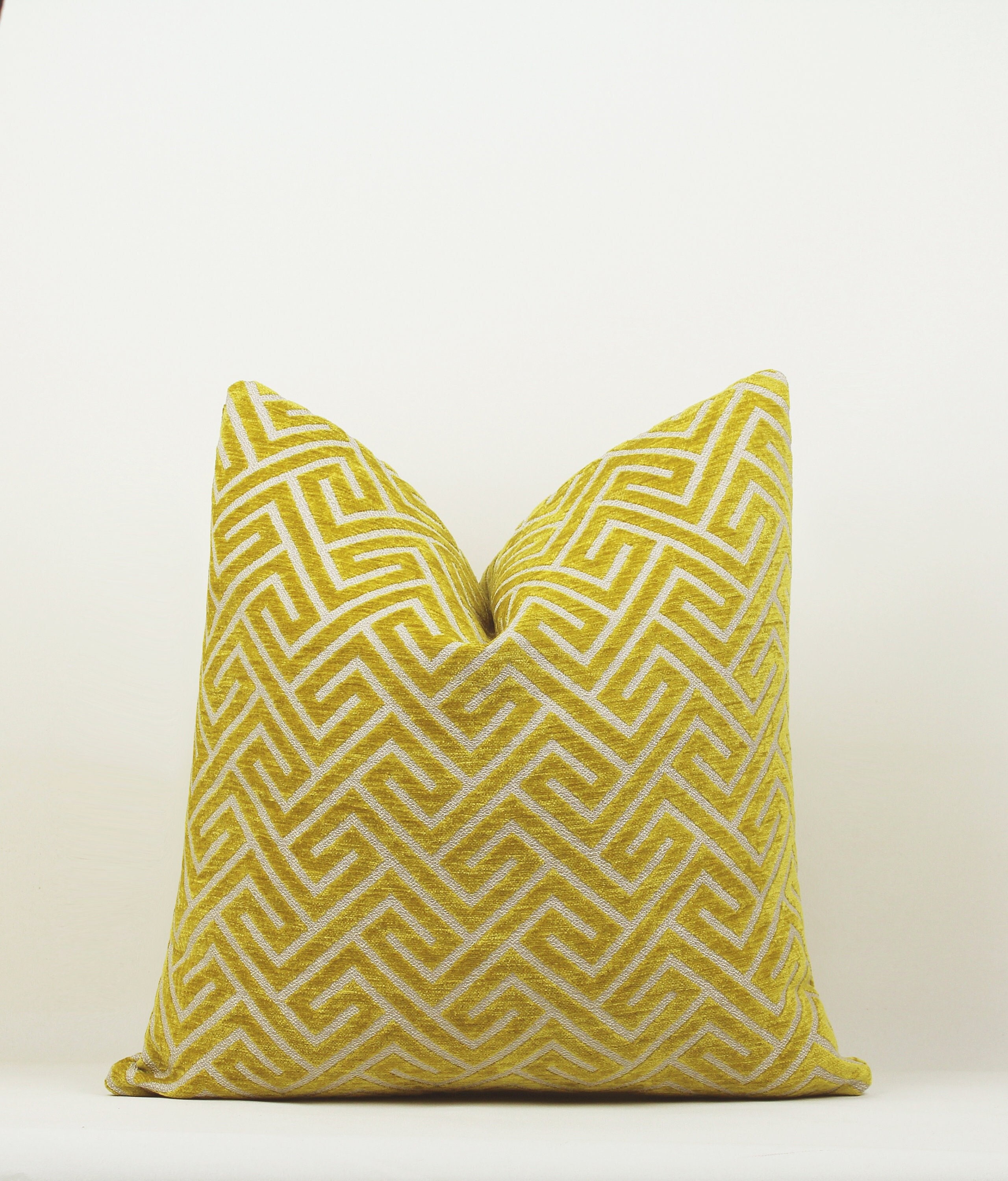 Modern Yellow Velvet Pillow Cover,yellowcream Velvet Fabric Throw