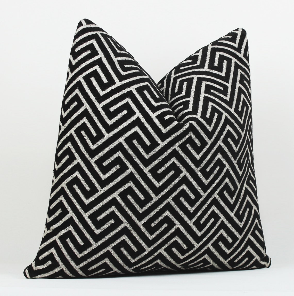 Modern Black Velvet Pillow Coverblackwhite Velvet Fabric Etsy